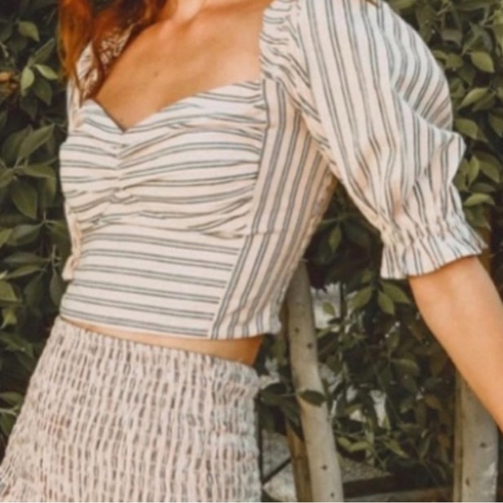 SAYLOR smocked striped top size XS